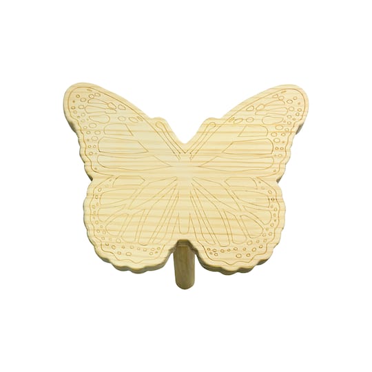 9.75&#x22; Wood Butterfly Planter Stand by Make Market&#xAE;